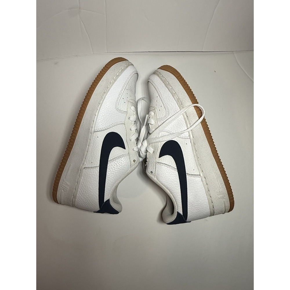 Nike Air Force 1 '07 2 Low White Navy Blue Gum Sneakers Size 6Y/Women's 8